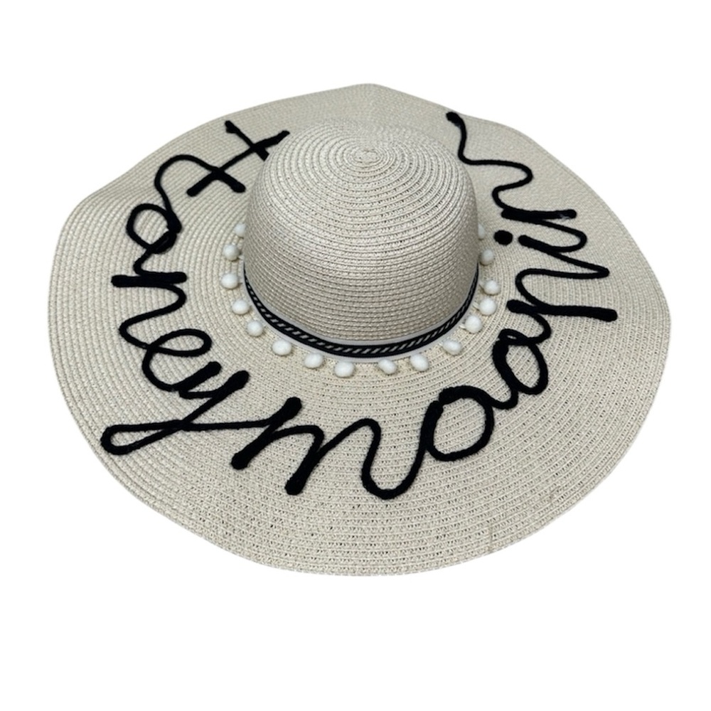 Shiraleah Honeymoon Wide Brim 100% Paper Beach Bride Sun Hat